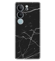 Vivo V29 Kılıf Desenli Silikon Siyah Mermer 1299