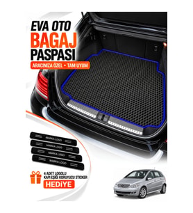 MERCEDES-BENZ B SERİSİ-W245 (2005-2011) Uyumlu EVA Bagaj Paspası Araca Özel Siyah-Lacivert