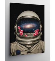 Kanvas Tablo Uzayda Astronot Ve Galaksi