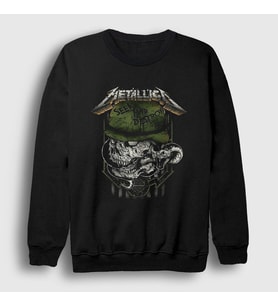 Presmono Unisex Siyah Seek and Destroy Metallica Sweatshirt 67797tt
