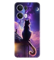 Oppo Reno 13F Kılıf Boutique Baskılı Resimli Damdaki Kedi Pcode -091