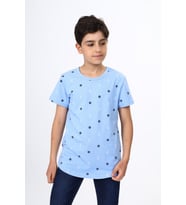 Toontoy Erkek Çocuk Baskılı Tişört (Mavi)