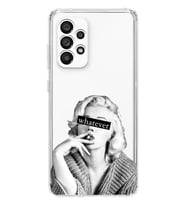 Samsung Galaxy A32 Uyumlu Marilyn Monroe Desenli Şeffaf Telefon Kılıfı