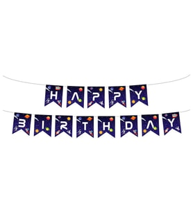 Rocket Space Happy Birthday Banner