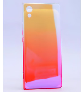 Sony Xperia XA1 Kılıf Parlak Renk Geçişli Kılıf (Pembe)