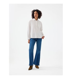 Loft Flare Slim Fit Lacivert Kadın Jean Pantolon Lf2040536