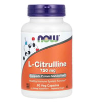 NOW Foods, L-Citrulline, 750 mg, 90 Veg Capsules.