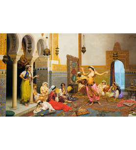 Armada Çini 80x120 Osmanlı Türk Hamamı Sazende Dijital Baskı Pano