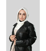 Krem Bağcıklı Peluş Salaş Balaklava Boyunluklu Bere Jakar Düz 2328_40