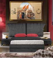 Tablore İstanbul'un Fethi Fatih Sultan Mehmet Tablosu Çerçeveli Kanvas Tablo Modern Salon Dekoru