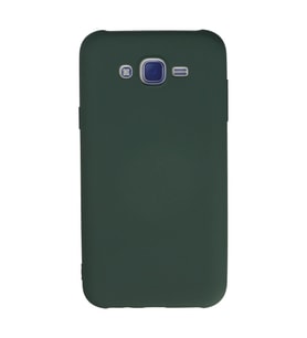 Samsung Galaxy J7 Kılıf Nano İçi Kadife Silikon - Koyu Yeşil