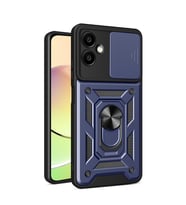 Samsung Galaxy A06 Kılıf Kamera Korumalı Zırh Tank Sürgülü Vega Kapak (Mavi)