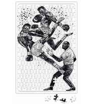 Luta Muay Thai Desenho Puzzle 240 Parça Yapboz