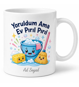Dip Bucak Temizlik Yapanlara Bahar Temizliği Yorgunluk Kupası Hediye Bardak
