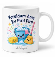 Dip Bucak Temizlik Yapanlara Bahar Temizliği Yorgunluk Kupası Hediye Bardak