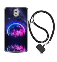 Samsung Note 3 4 5 8 9 20 Ultra 10 Lite Kılıf Boyun Askılı Silikon Star Planet 1652