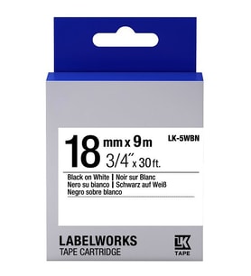 Tonersepeti Epson LK-5WBN Muadil Standart Etiket Kartuşu Siyah / Beyaz 18 mm C53S655006