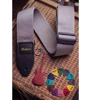 Midex ASM-26GRY Gitar Omuz Askısı Gri Renk 89-155cm (Pena Hediye)