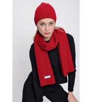Chuba Kadın Selanik Triko Atkı Ve Bere Takım Kırmızı 22WK270  