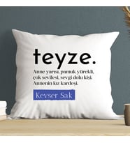 Teyze Anne Yarısı Yastığı Kişiye Özel