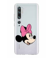 Xiaomi Mi Note 10 Uyumlu Kapak Minnie Mouse Tasarımlı Şeffaf Silikon Kılıf