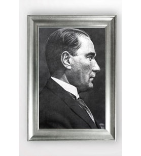 Gümüş Çerçeveli Atatürk Tablo cv1314
