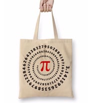 Pi Sayısı Matematik Özel Tasarım Bez Çanta Uzun Saplı