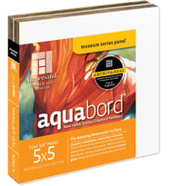 Suluboya Resim Paneli: Museum Series Aquabord, 1/8 İnç Düz Profil, 5" x 5" - 4'lü Paket