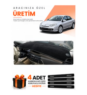 RENAULT LAGUNA 3 (2007-2015) Uyumlu Torpido Koruma Örtüsü Oto Kılıfı - Siyah