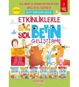 Etkinliklerle Sağ Beyin Sol Beyin Geliştirme (7 yaş) 6’lı Set