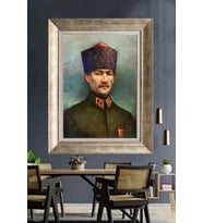 Gümüş Çerçeveli Atatürk Tablo ds405