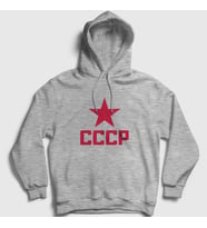 Presmono Unisex Gri Red CCCP Sovyetler Birliği Kapüşonlu Sweatshirt 267517tt (Gri)
