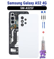 Samsung Galaxy A52 4G Arka Kapak Pil Batarya Kapağı Kamera Lensli SM-A525F Uyumlu + Tamir Kiti