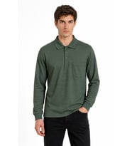 Erkek Mevsimlik Polo Yaka Cepli Sweatshirt BGL-ST05366