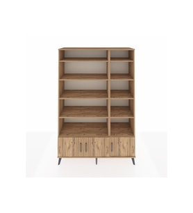 Hyperion Gardrop 10 Raflı 3 Kapaklı 132x44x195 Çam-Çam