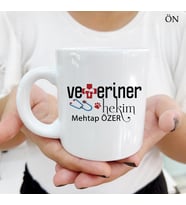 Veteriner Hekim Renkli Tasarımlar ve Dekoratif Kişiye Özel Kupa Bardaklar
