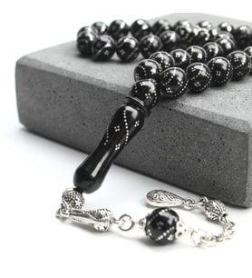 BlackCraft Oltu Taşı Burgu Küre Kesim Tespih