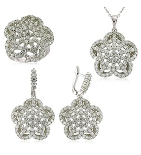 Gümüş Çiçek Bayan Set