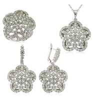 Gümüş Çiçek Bayan Set
