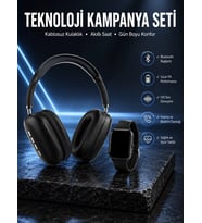 Boyun Bantlı Kulaklık ve 7 Kordonlu Yeni Nesil Akıllı Saat Kampanyası Yüksek Ses Kaliteli