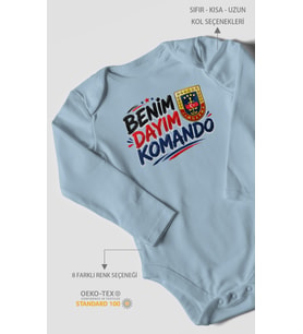 Benim Dayım Komando! Uzun Kollu Çıtçıtlı Bebek Body
