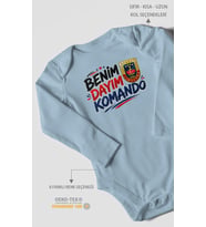 Benim Dayım Komando! Uzun Kollu Çıtçıtlı Bebek Body