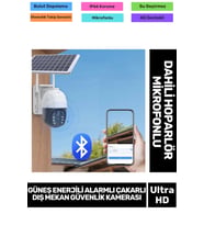 360° Dönen PTZ Kontrol Hareket Algılama Teknolojisi 8000 mAh Güneş Enerji Dış Mekan Güvenlik Kamera