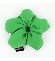 WoodyCord El Yapımı Canlı Yeşil Pofuduk Scrunchie Toka
