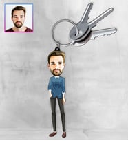 Kişiye Özel Karikatür Tasarım Anahtarlık 97264