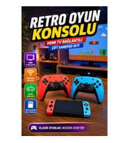 HDMI TV Bağlantılı Kablosuz Retro Oyun Konsolu – Çift Gamepad Seti