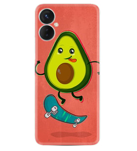 Tecno Spark 9T Kılıf Silikon Desen Özel Seri Avokado Skate 1741