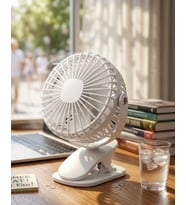 Şarjda ve Fişte Çalışabilen Portatif Mini Fan