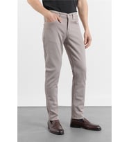 Açık Bej 5 Cep Düz Paça Gabardin Slim Fit Pamuklu Pantolon 1003260318