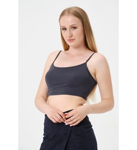 Kadın Kısa Crop Askılı Krop